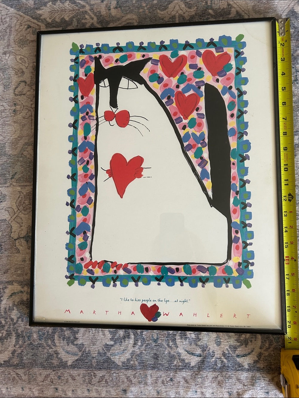 Martha Wahlert Cat print in frame